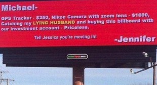 Scorned wife’s ‘billboard revenge’ really restaurant marketing stunt Scorned wife’s ‘billboard revenge’ really restaurant marketing stunt
