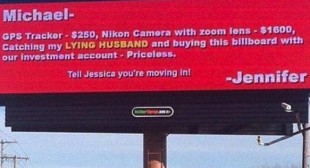 Scorned wife’s ‘billboard revenge’ really restaurant marketing stunt