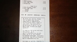 Another Receipt Causing Controversy